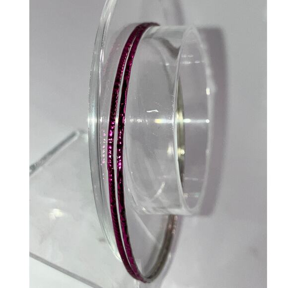2 Purple Thin Textured 2 5/8" Bangle Bracelets! - Picture 5 of 7